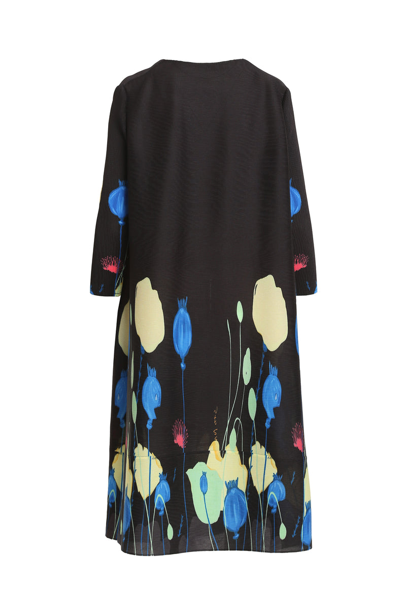 Jackie Modern Print Pleated Midi Dress - Shop Beulah Style