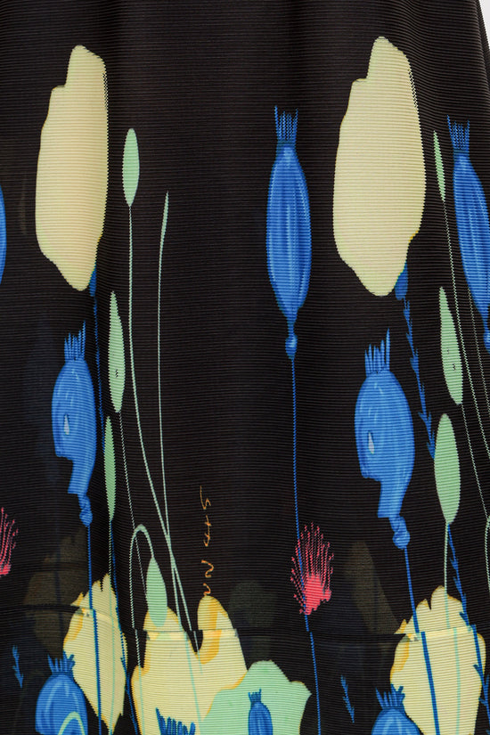 Jackie Modern Print Pleated Midi Dress