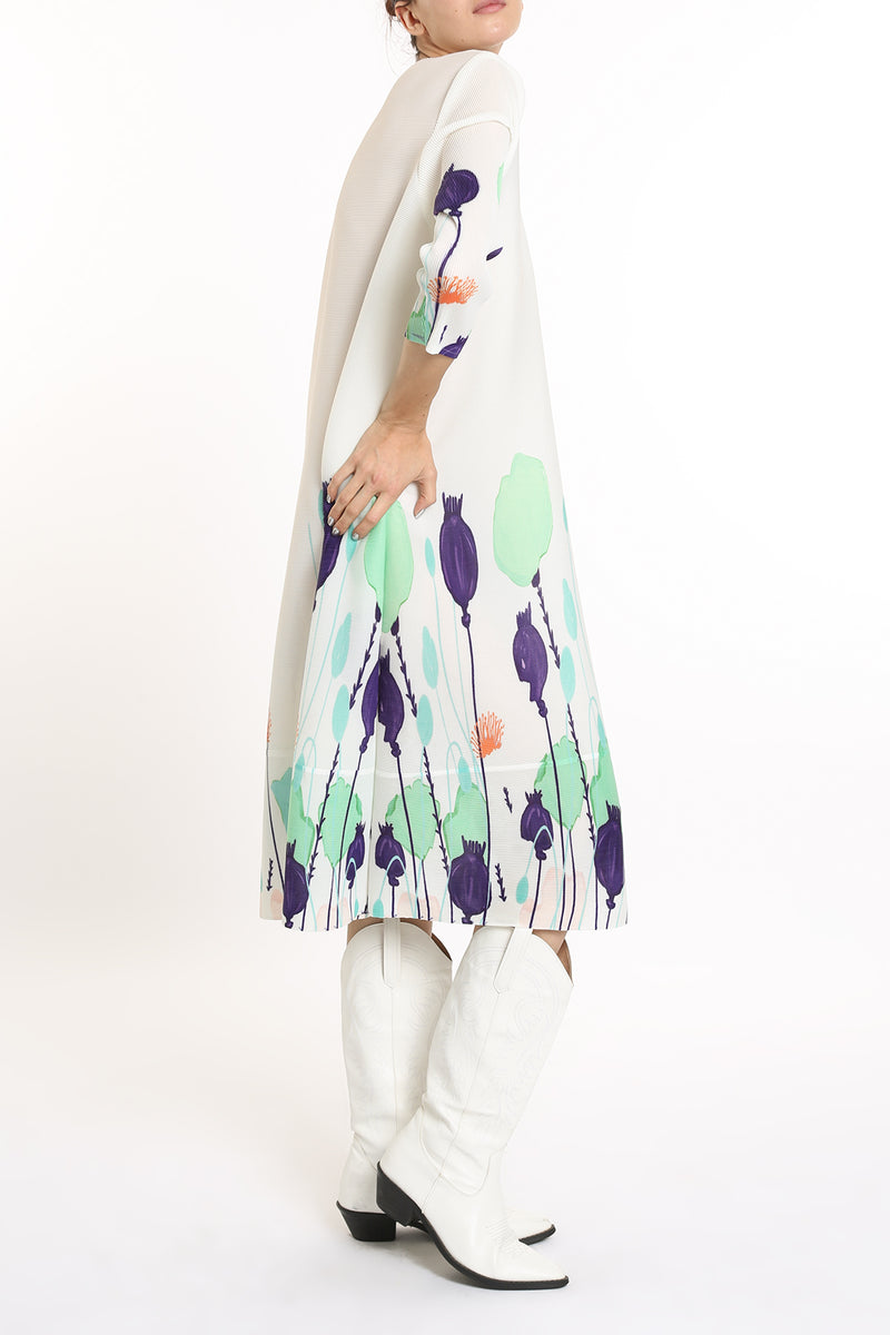 Jackie Modern Print Pleated Midi Dress - Shop Beulah Style