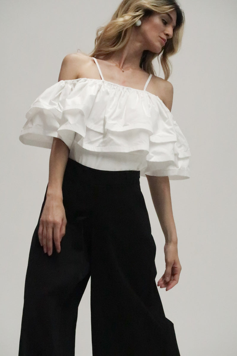 Fay Ruffled Off Shoulder Top - Shop Beulah Style