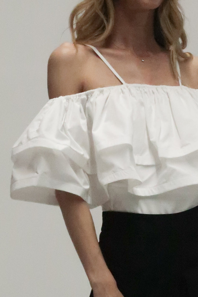 Fay Ruffled Off Shoulder Top - Shop Beulah Style