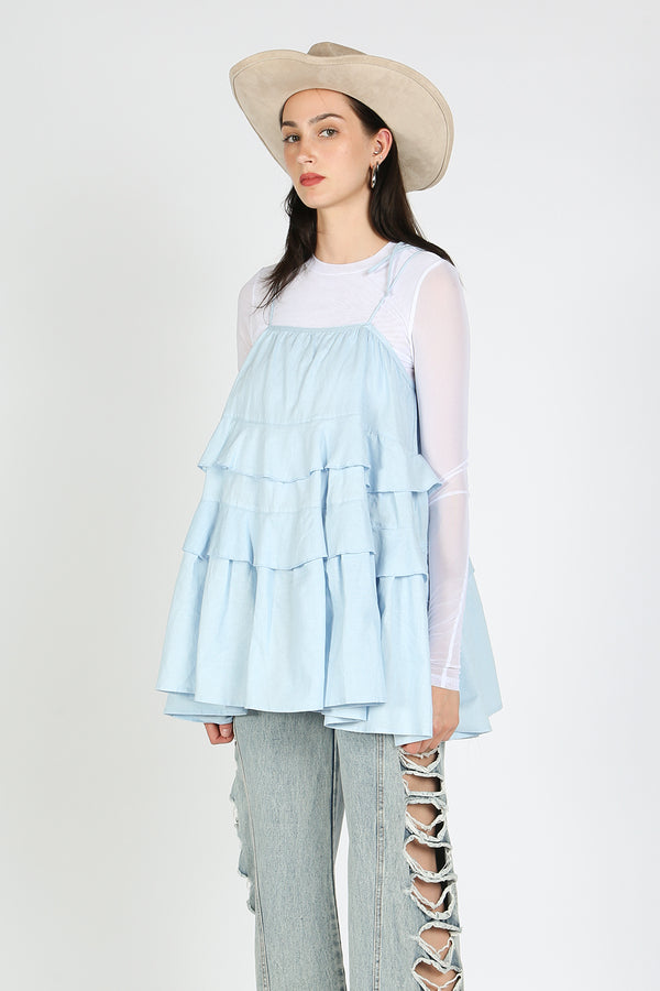 Hailey Babydoll Cami Linen Top - Shop Beulah Style