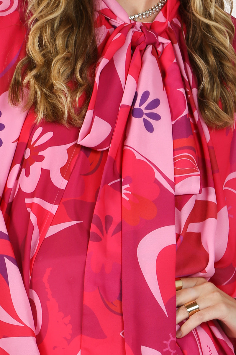 Christa Hawaiian Print Poncho Top - Shop Beulah Style