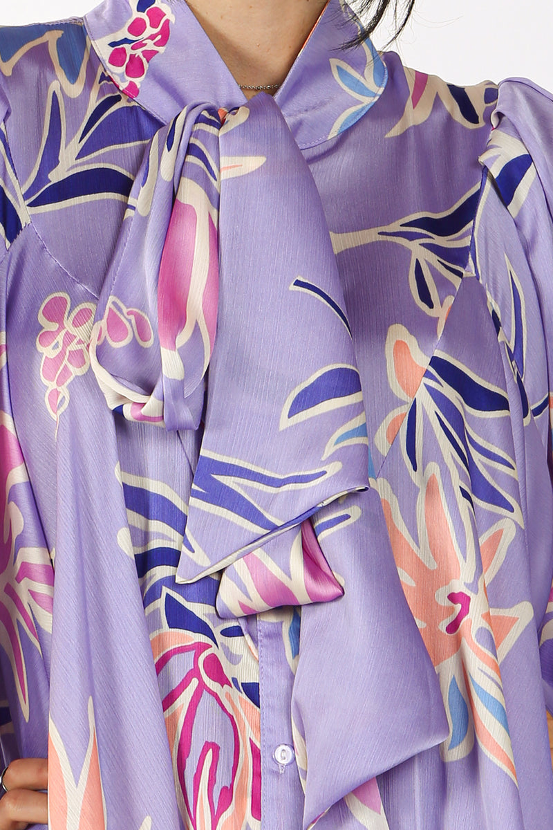 Sophina Floral Print Flower Blouse - Shop Beulah Style
