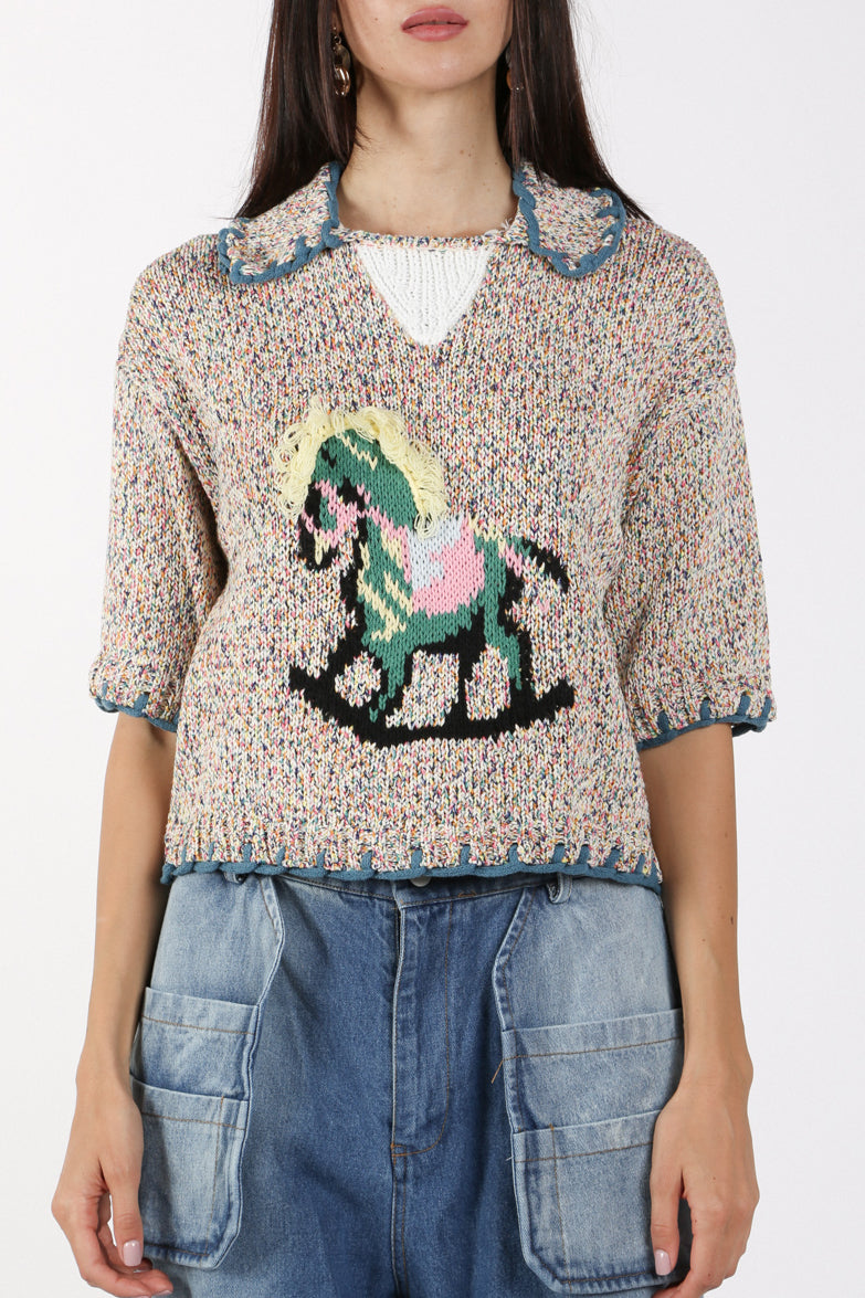 Asher Multicolor Embroidered Crop Top - Shop Beulah Style