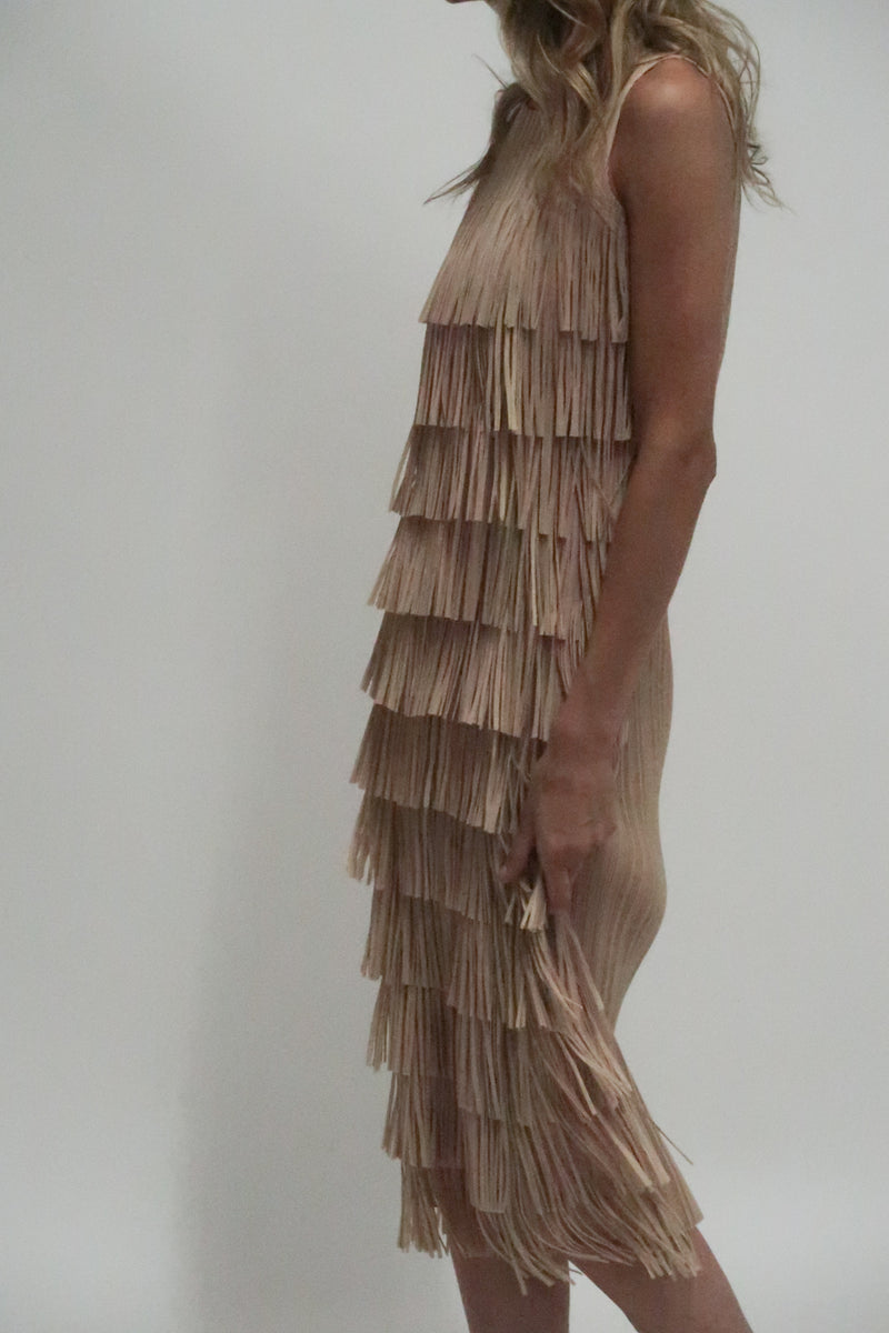 Nolan Fringe Sleeveless Dress - Shop Beulah Style