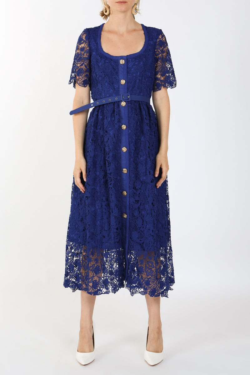 Emilia Romantic Lace Midi Dress