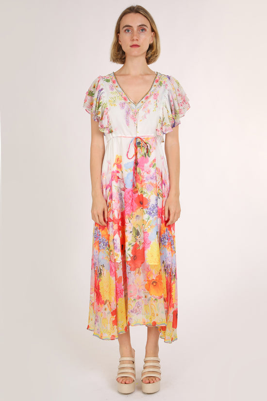Korbin Multicolor Floral Printed V-Neck Dress - Shop Beulah Style