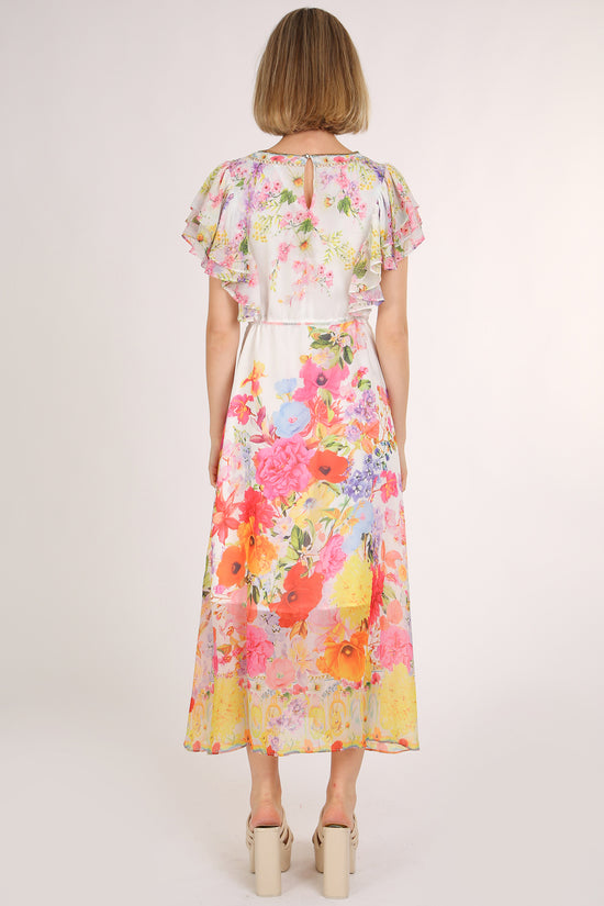 Korbin Multicolor Floral Printed V-Neck Dress - Shop Beulah Style