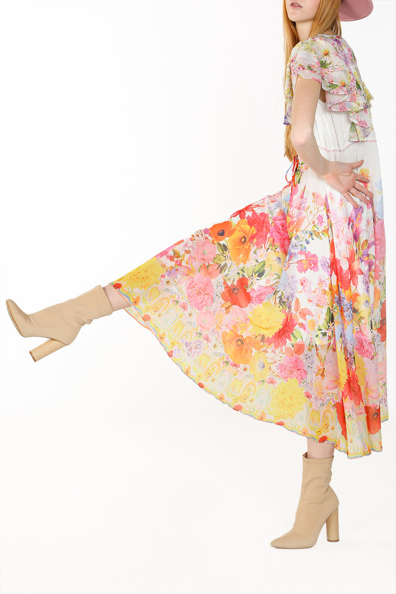 Korbin Multicolor Floral Printed V-Neck Dress - Shop Beulah Style