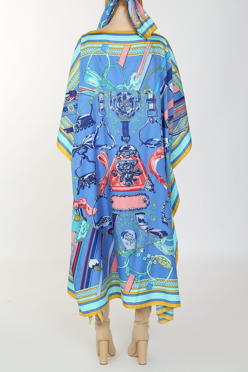 Vamola Bohemian Print Kuwait Tunic Maxi Dress - Shop Beulah Style