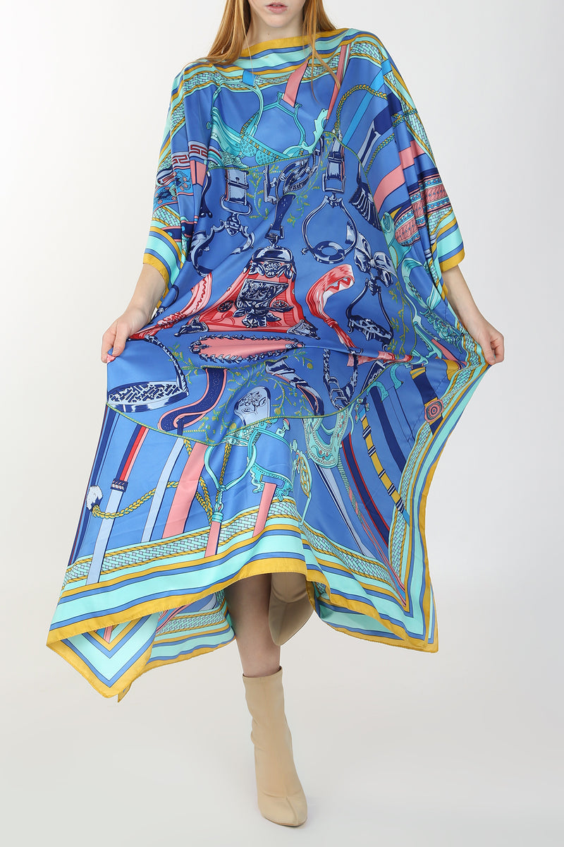 Vamola Bohemian Print Kuwait Tunic Maxi Dress - Shop Beulah Style