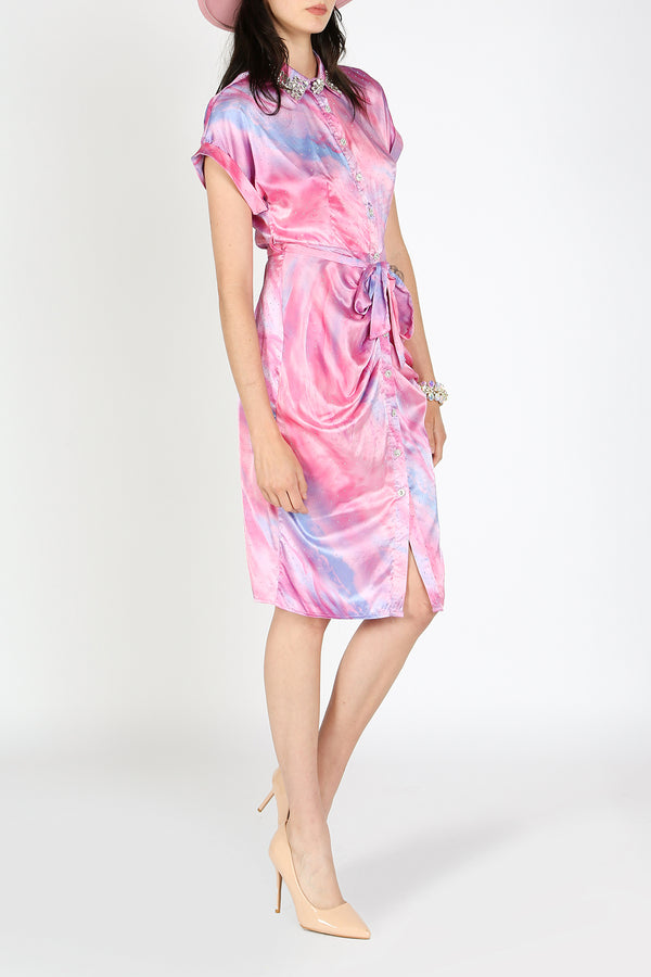 Cameron Tie Dye Print Midi Dress - Shop Beulah Style
