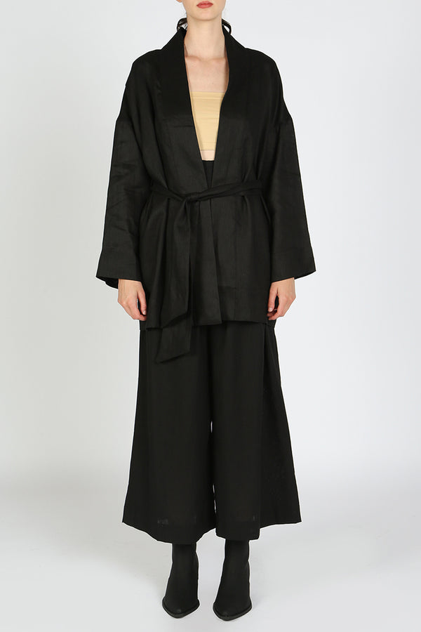 Astana Linen Robe Jacket - Shop Beulah Style