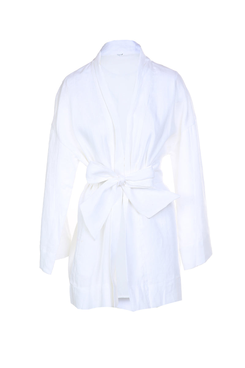 Astana Linen Robe Jacket - Shop Beulah Style