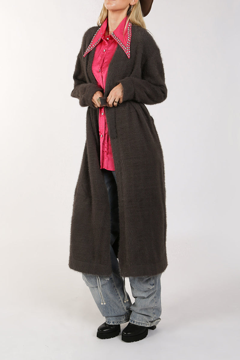 Parker Fuzzy Alpaca Maxi Robe - Shop Beulah Style