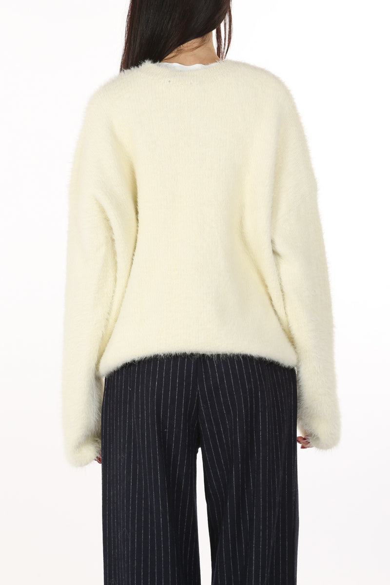 Aurora Fuzzy Alpaca Sweater - Shop Beulah Style