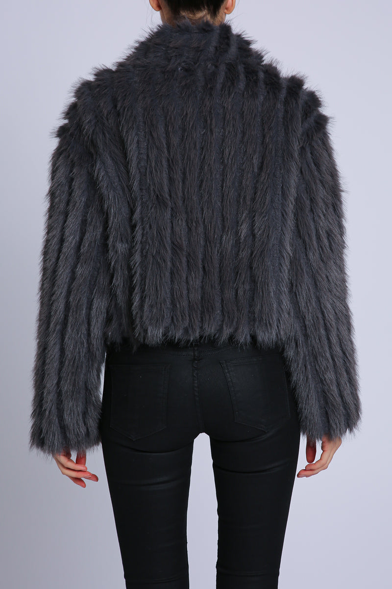 Jenni Embellished Faux Fur Lined Trim Coat - Shop Beulah Style