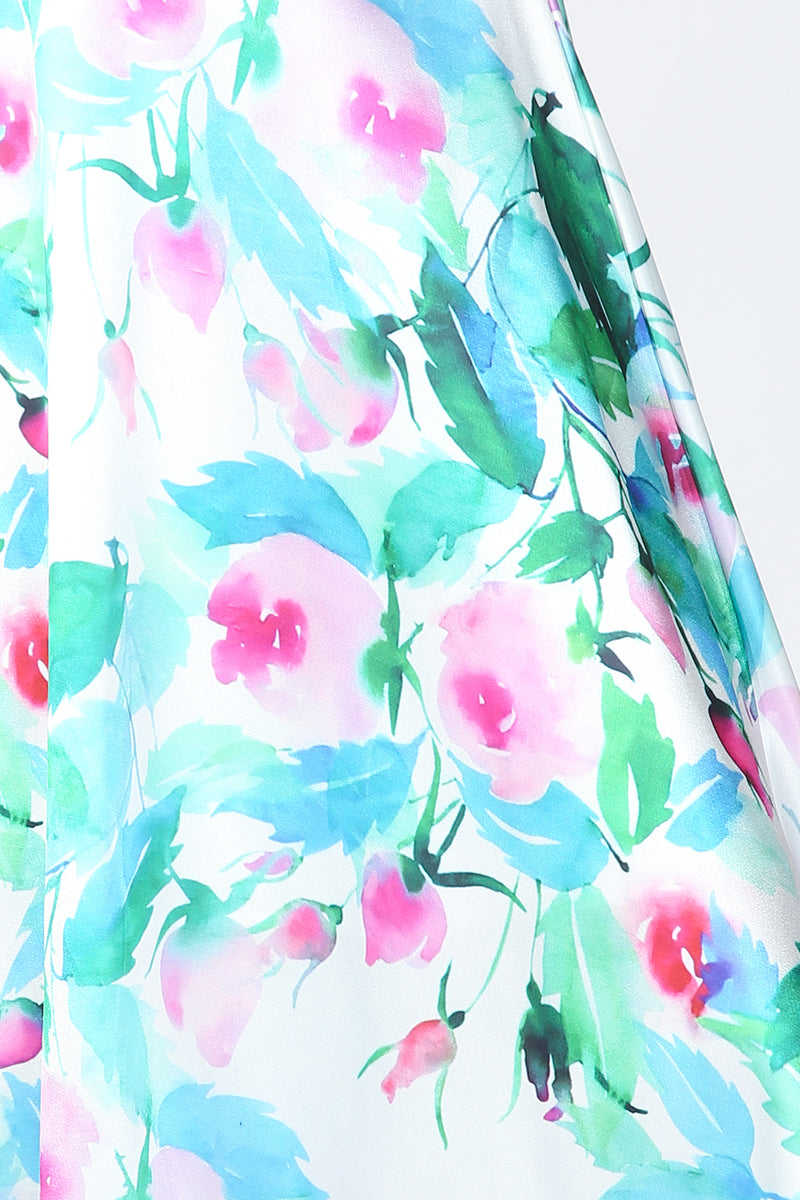 Peyton Floral Printed Satin Midi Skirt - Shop Beulah Style