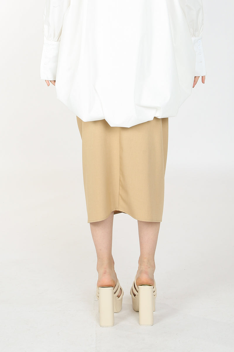 Kendrick Draped Midi Skirt - Shop Beulah Style