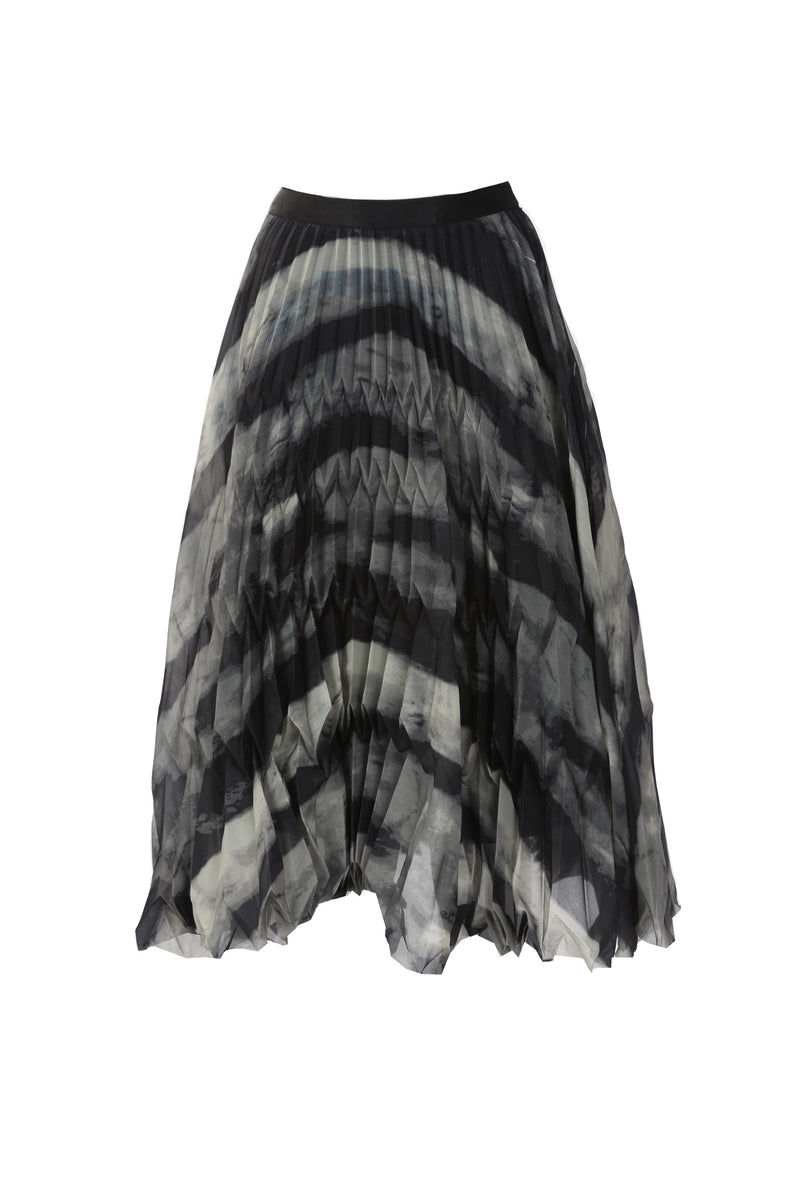 Erica Printed Ruffles Pleat Maxi Skirt - Shop Beulah Style