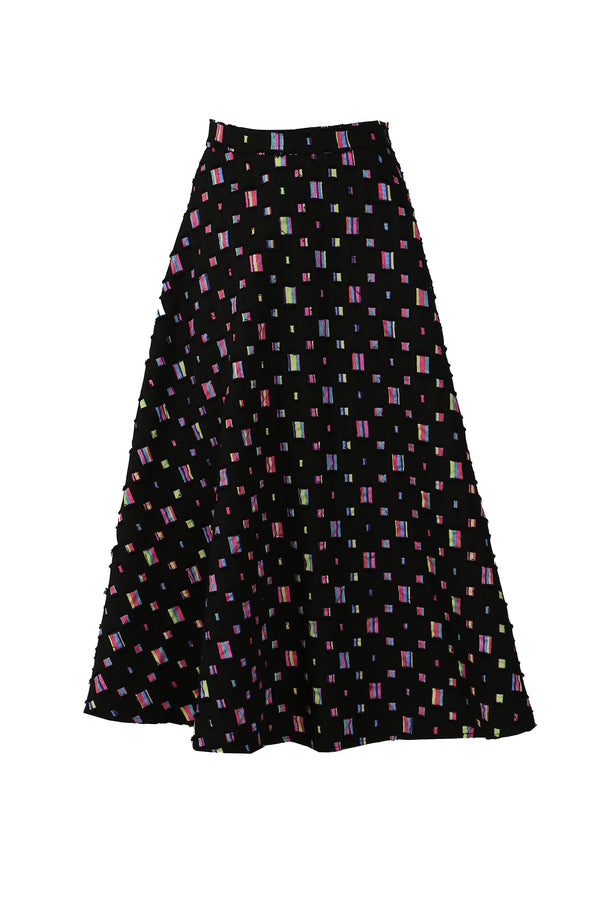 Pamela Cutout Texture Maxi Twill Skirt - Shop Beulah Style