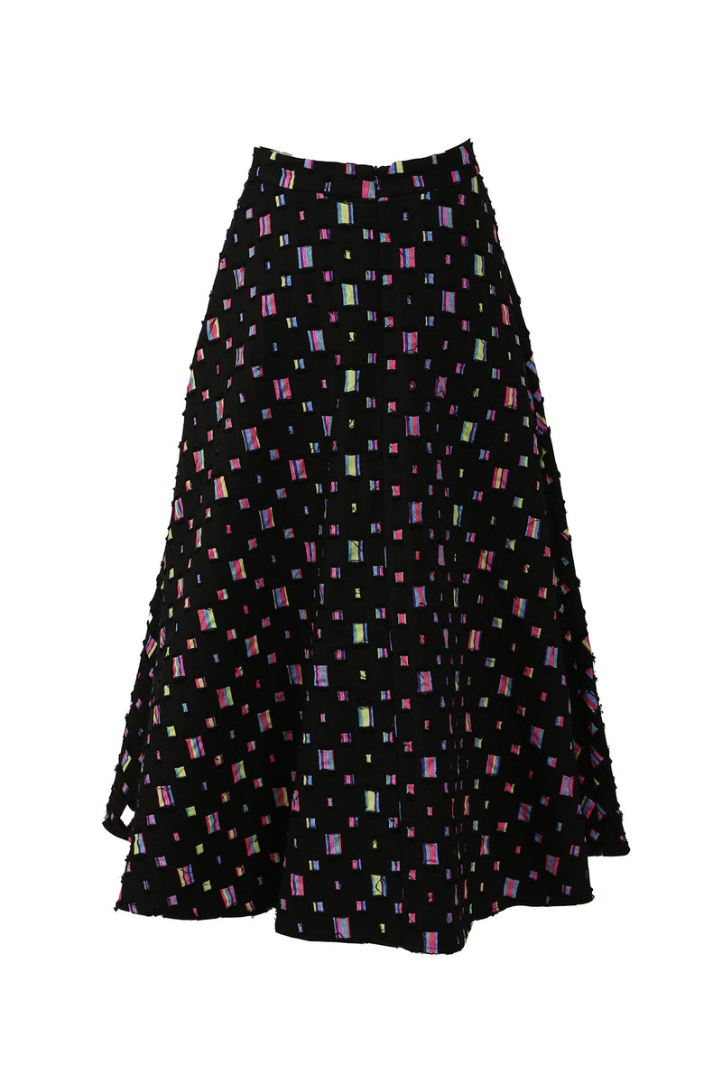 Pamela Cutout Texture Maxi Twill Skirt - Shop Beulah Style