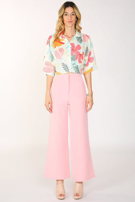 Tony Hawaiian Print Top and Pants Set