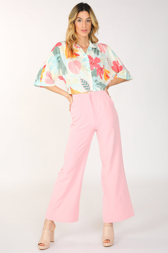 Tony Hawaiian Print Top and Pants Set