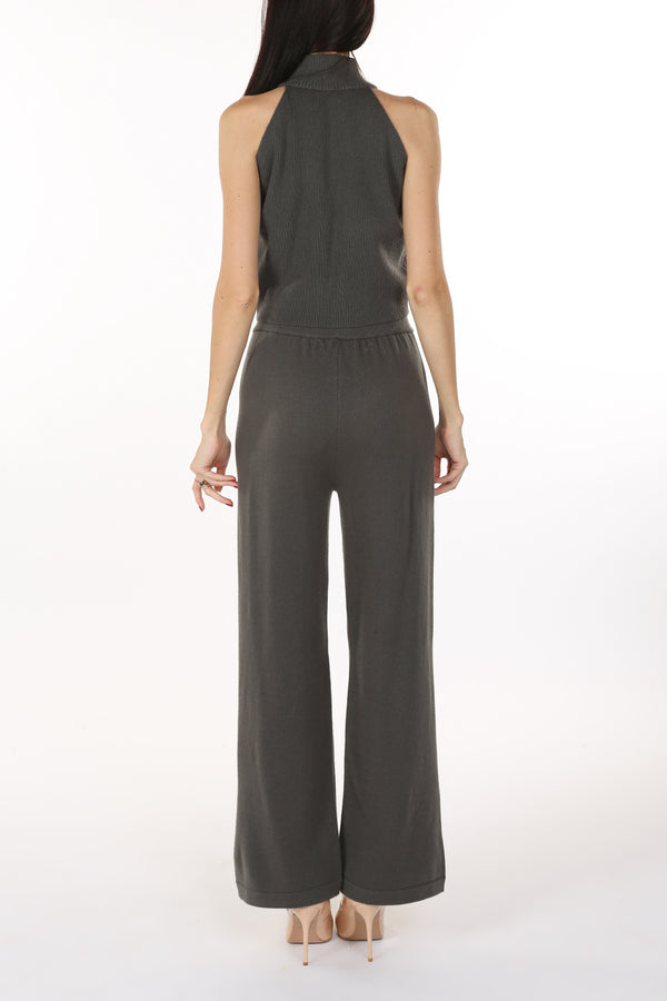 Karin Sleeveless Cropped Knit Turtleneck & Pants Set - Shop Beulah Style