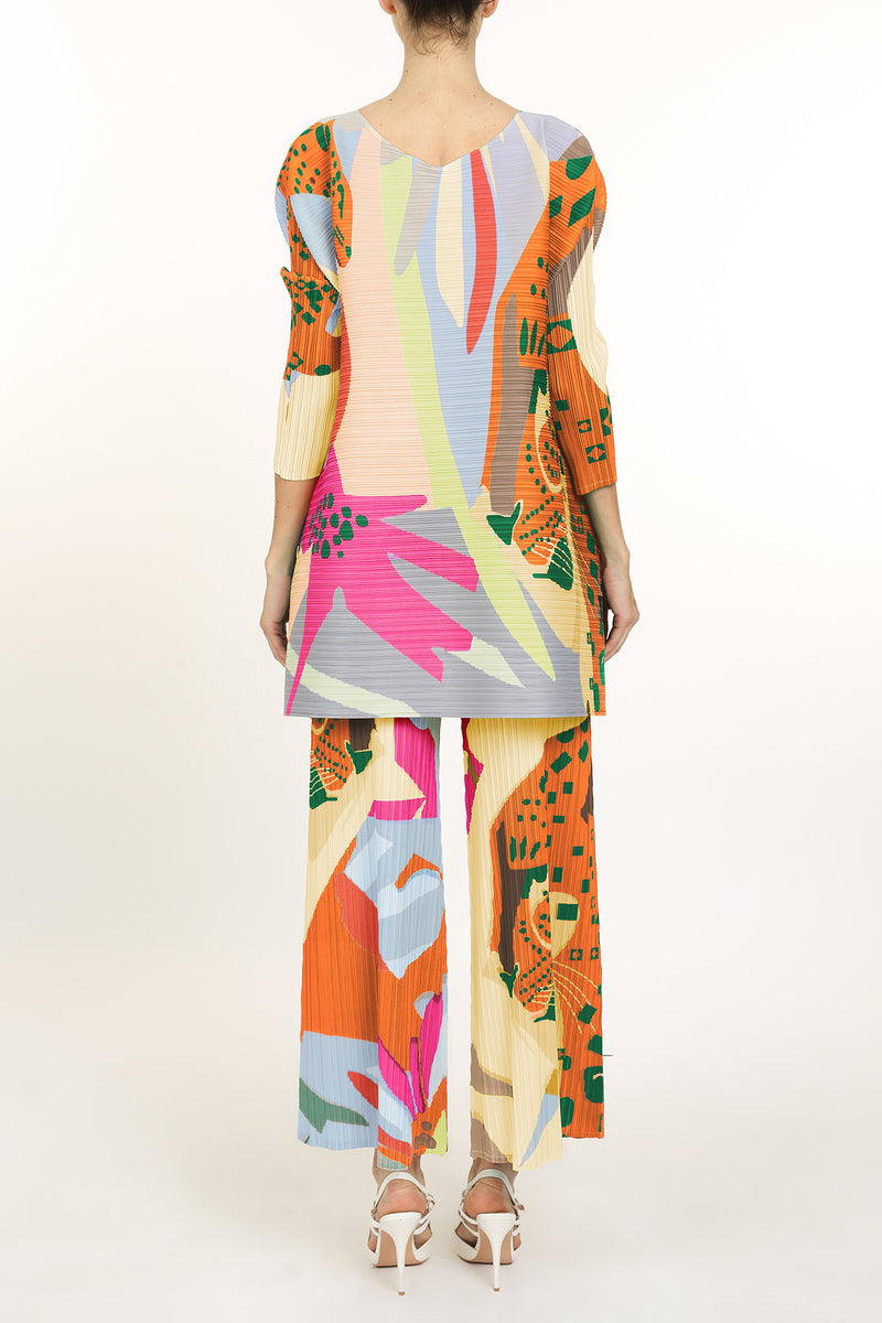 Vance Modern Printed Pleat Top & Pants Set - Shop Beulah Style