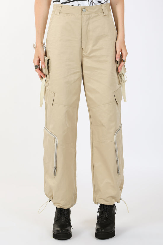 Palmer Strap Detail Cargo Baggy Pants - Shop Beulah Style