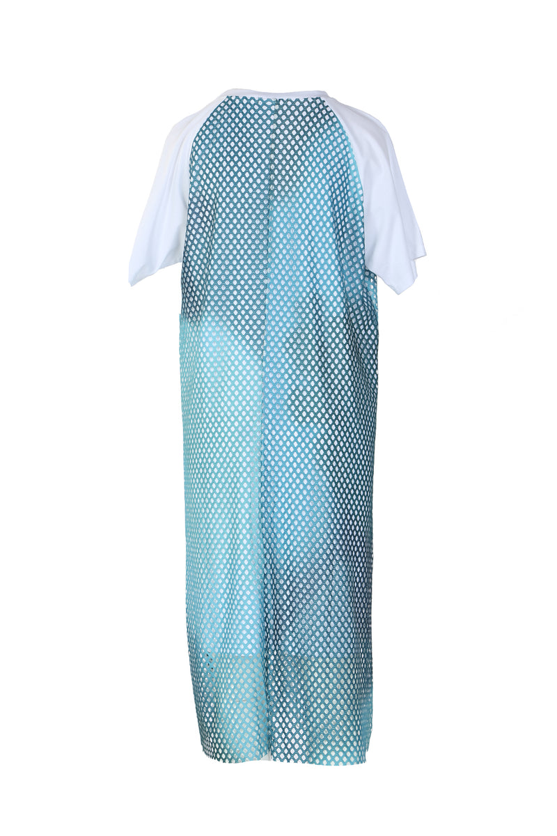 Janece Watercolor Mesh Casual Shirt Dress - Shop Beulah Style