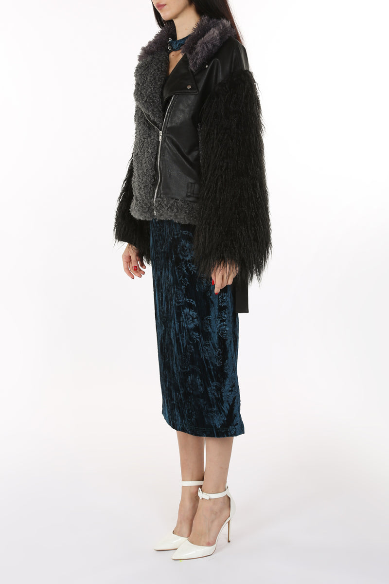Evan Cropped Faux Shearling Jacket - Shop Beulah Style