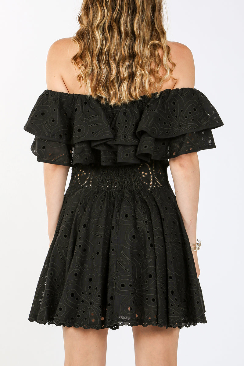 Noel Embroidered Romantic Lace Strapless Mini Dress - Shop Beulah Style