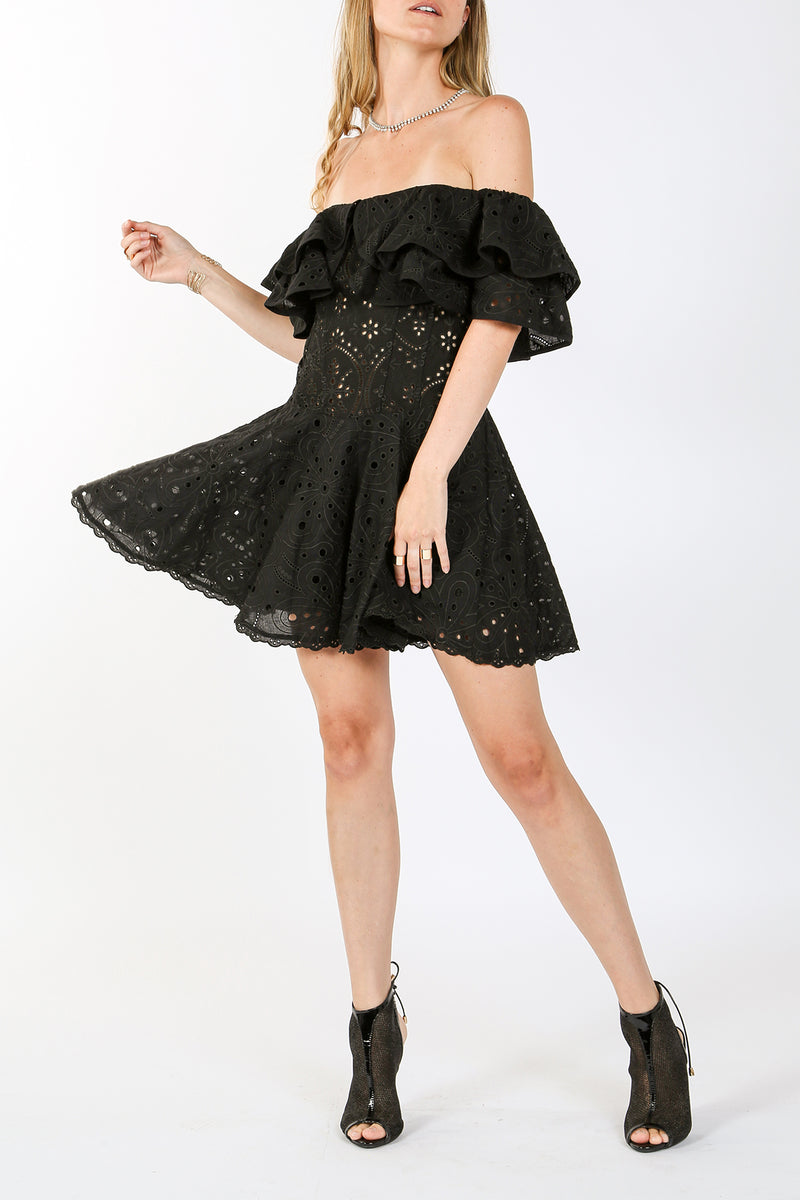 Noel Embroidered Romantic Lace Strapless Mini Dress - Shop Beulah Style