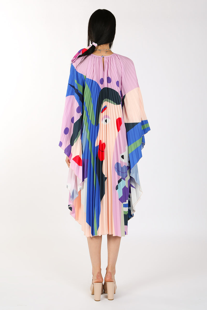 Moira Cubism Printed Pleated Dress - Shop Beulah Style