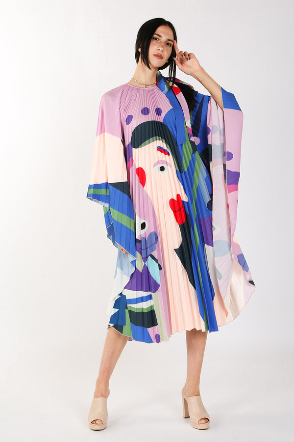 Moira Cubism Printed Pleated Dress - Shop Beulah Style