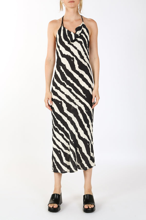 Uriel Zebra Printed Slip Maxi Dress - Shop Beulah Style