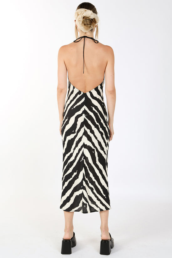 Uriel Zebra Printed Slip Maxi Dress - Shop Beulah Style