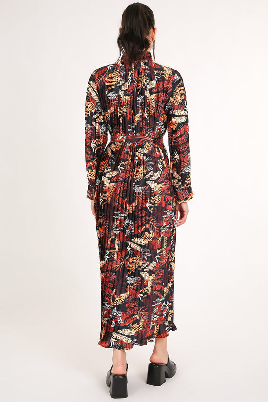 Rick Multi-Printed Print Pleated Maxi Dress - Shop Beulah Style