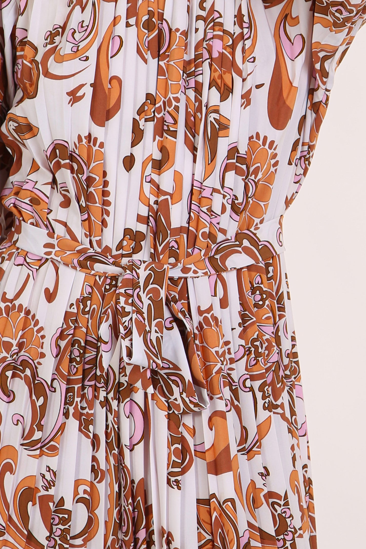 Shirley Floral Paisley Print Pleated Midi Dress - Shop Beulah Style