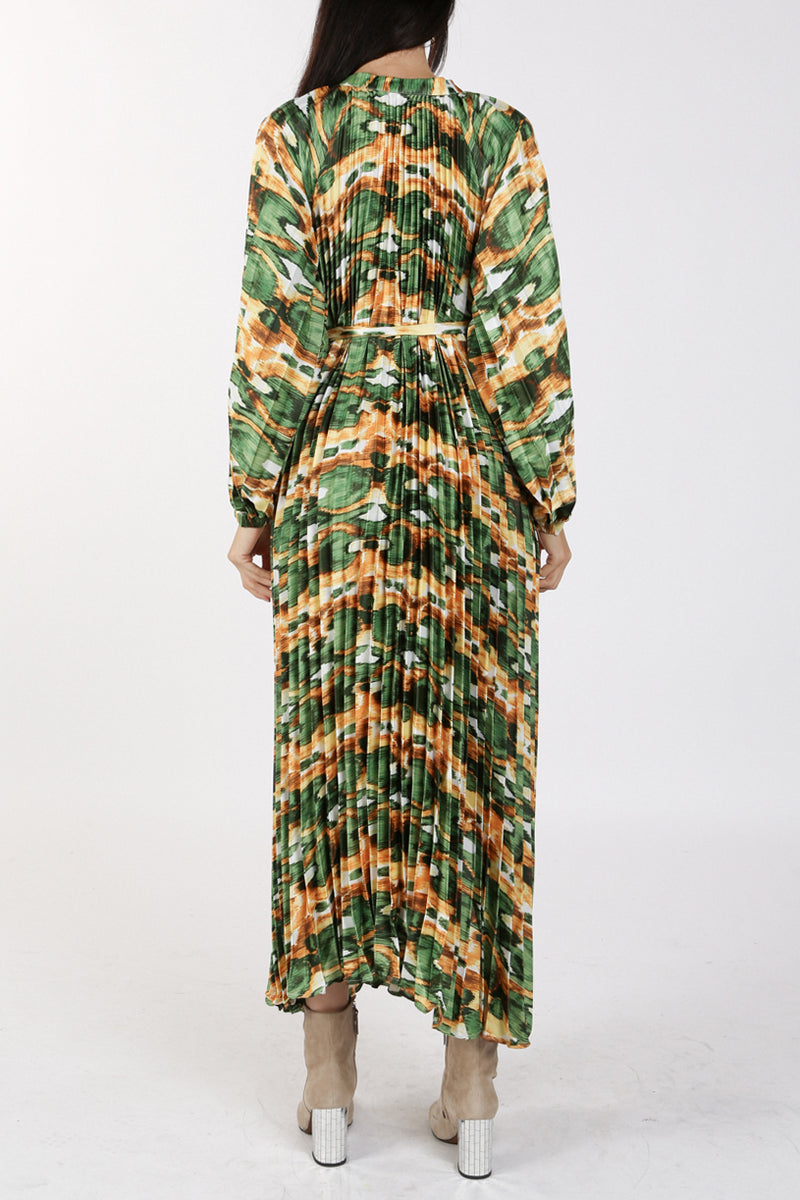 Jenni Pleated Print Maxi Dress - Shop Beulah Style