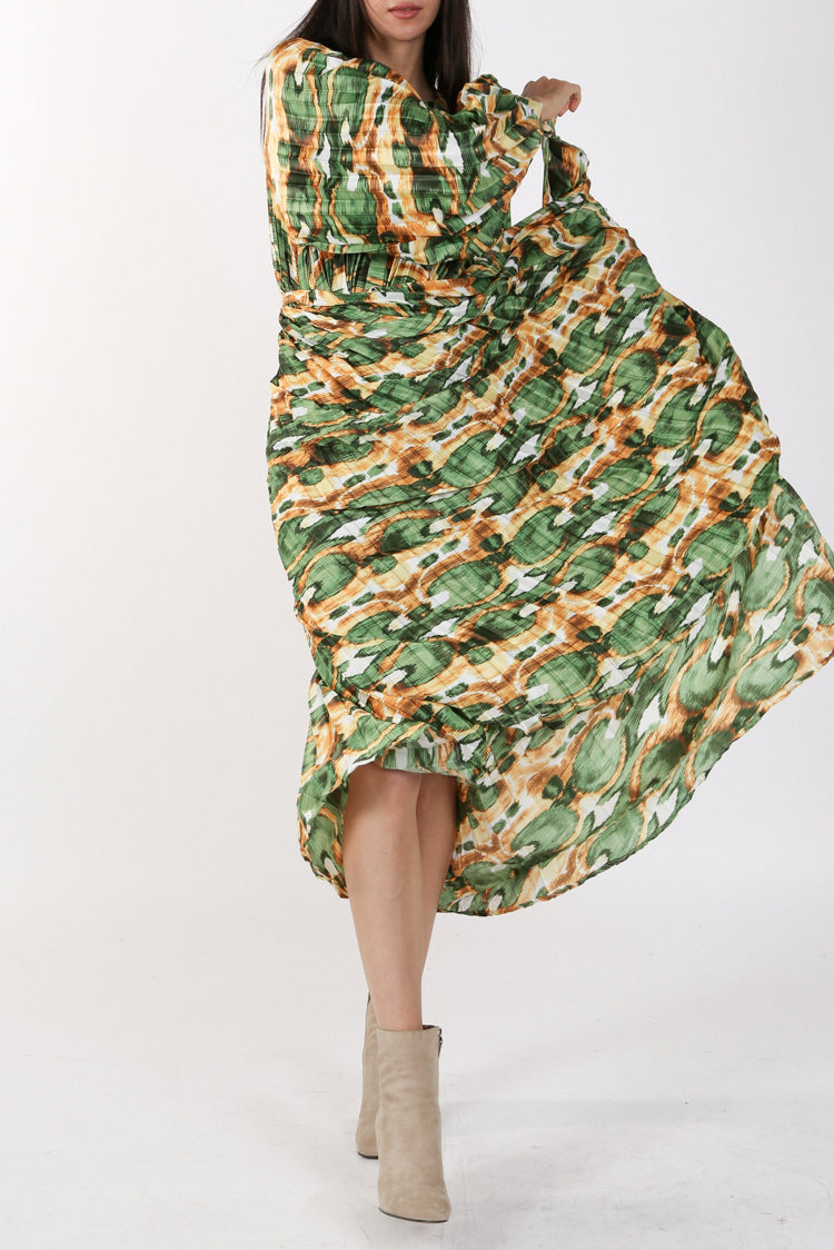 Jenni Pleated Print Maxi Dress - Shop Beulah Style