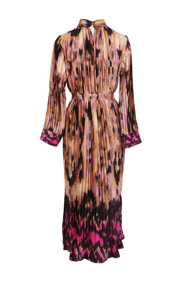 Alani Multicolor Print Pleated Maxi Dress - Shop Beulah Style