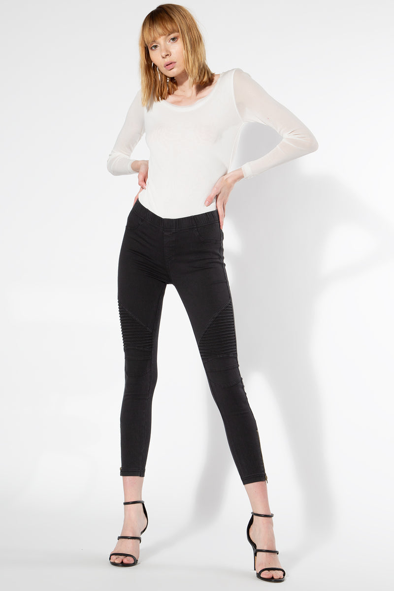 Moto Jeggings - Black