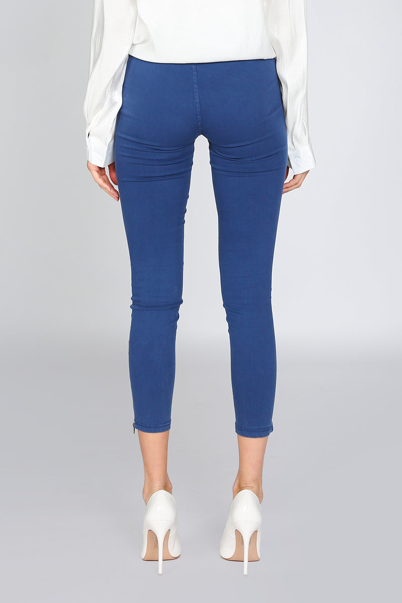 Pleated Detail Moto Jeggings - Shop Beulah Style