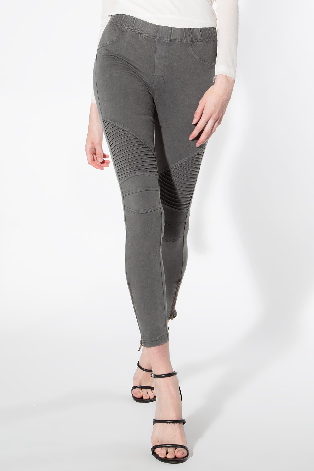 Moto Jeggings - Dark Grey