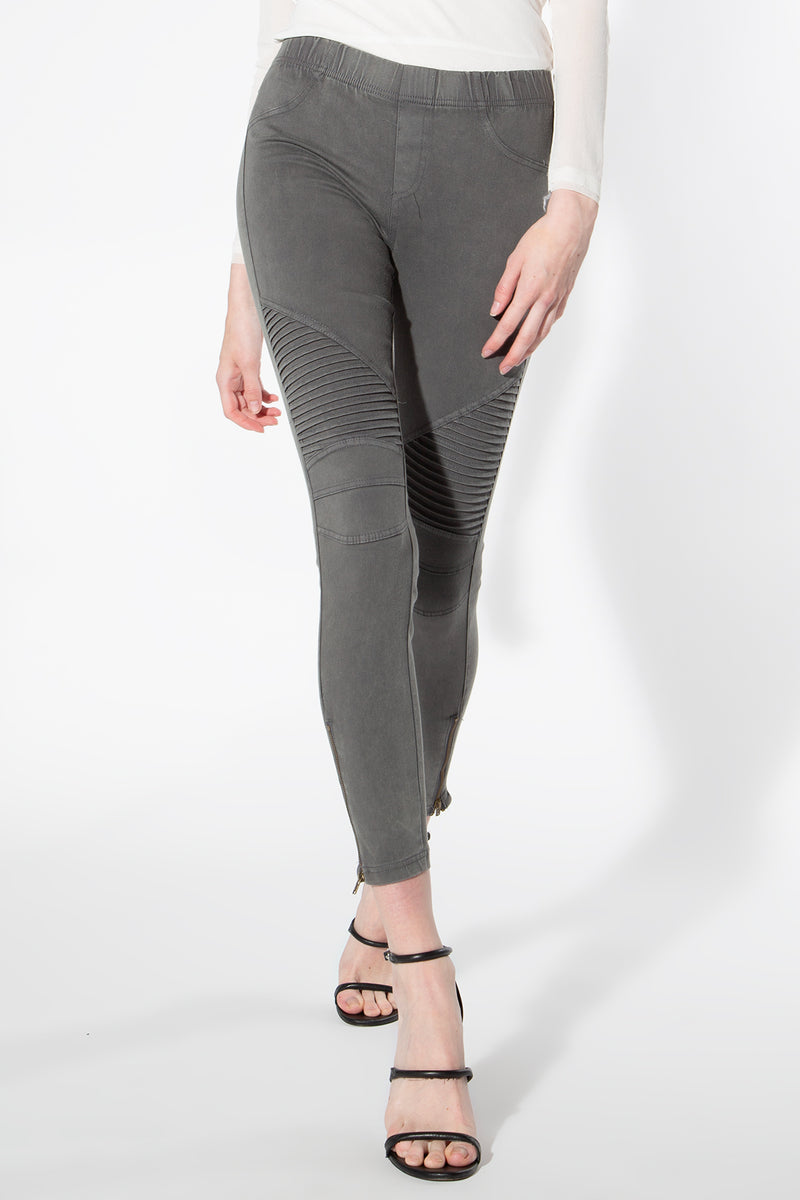 Moto Jeggings - Dark Grey