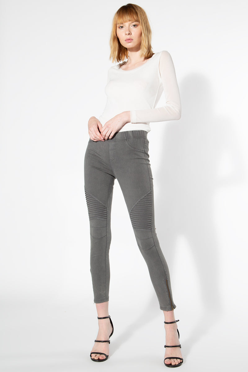Moto Jeggings - Dark Grey